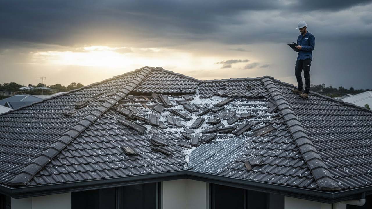 Hail-damaged roof replacement Brisbane after severe SEQ storms