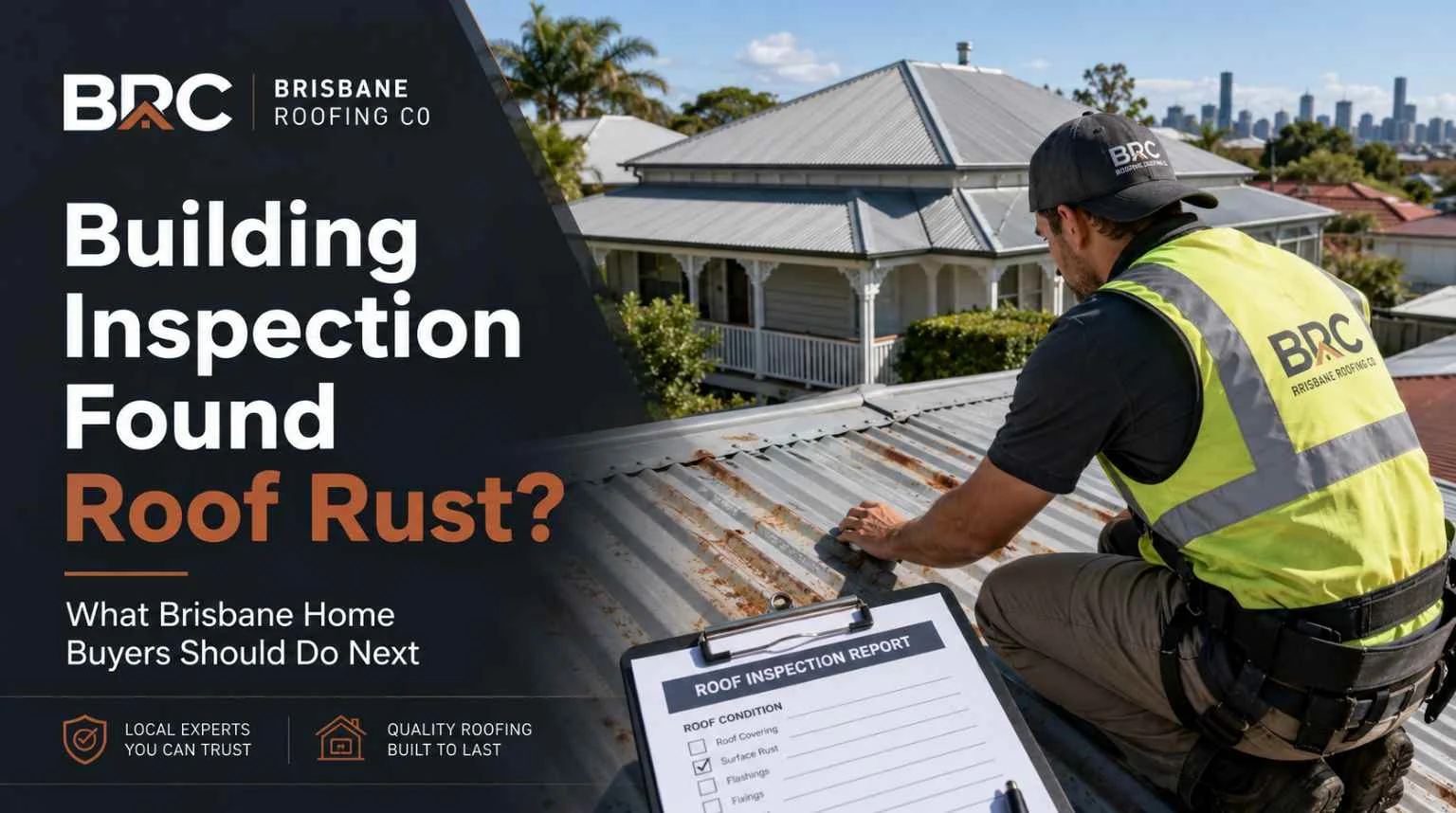 building inspection found roof rust brisbane